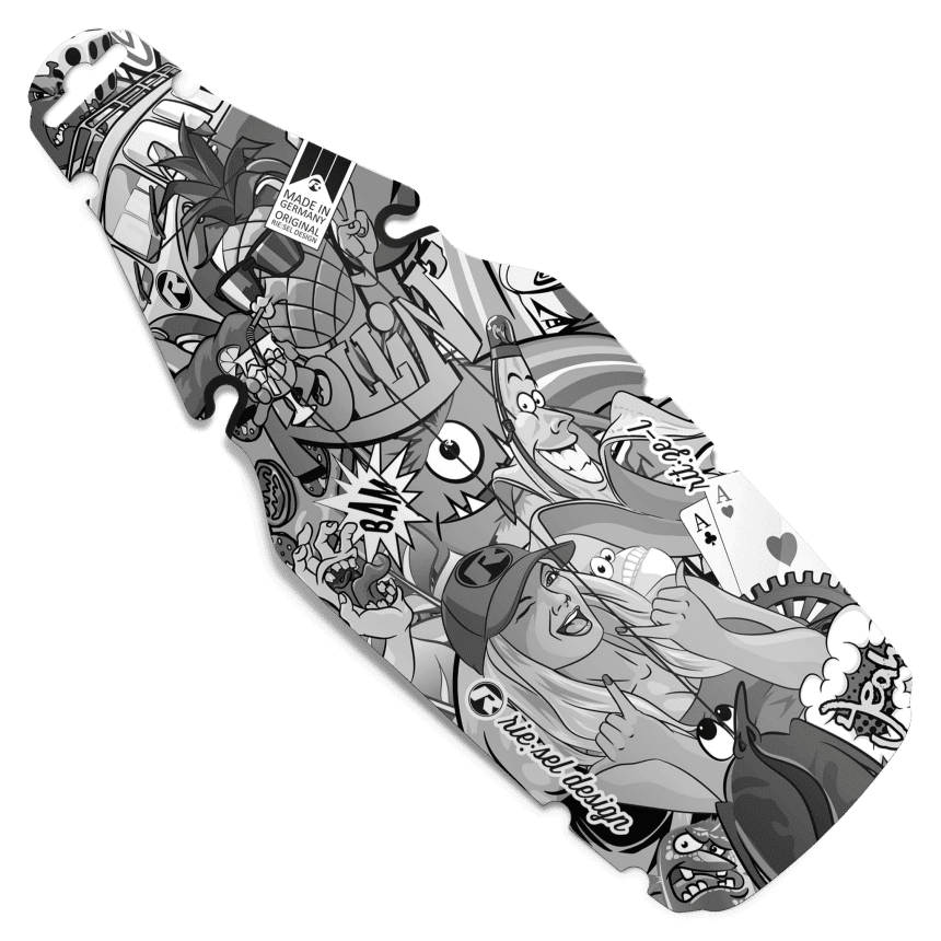 Mudguard Gravel rit:ze L - Design stickerbomb eyecatcher ultra black