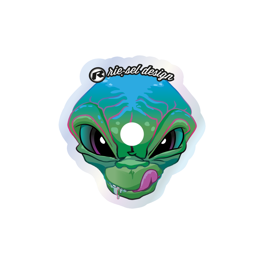 Ventillochaufkleber alien