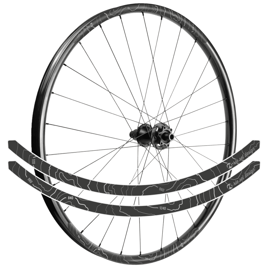 Felgenaufkleber höhenlinien 25 mm