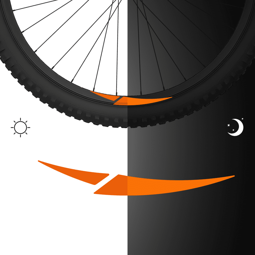 Felgenaufkleber re:flex orange