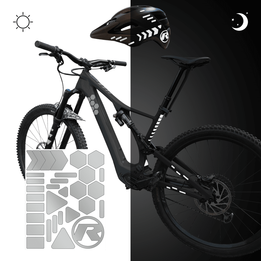 Reflektierende Aufkleber fürs Fahrrad – re:flex city silver