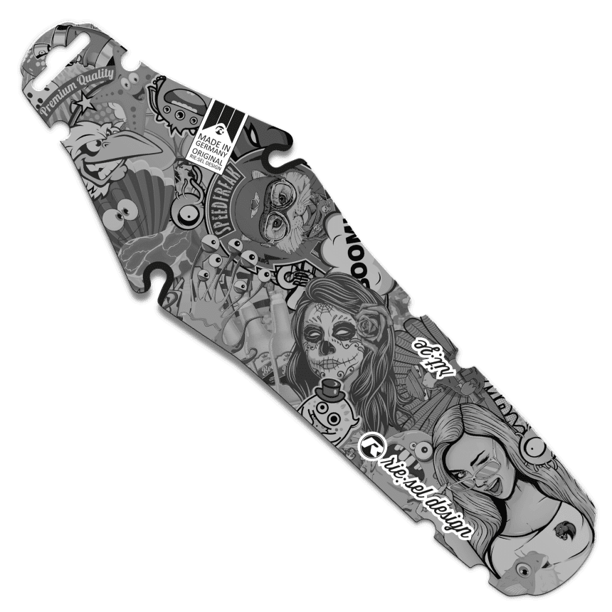 Mudguard Gravel rit:ze - Design stickerbomb ultra black