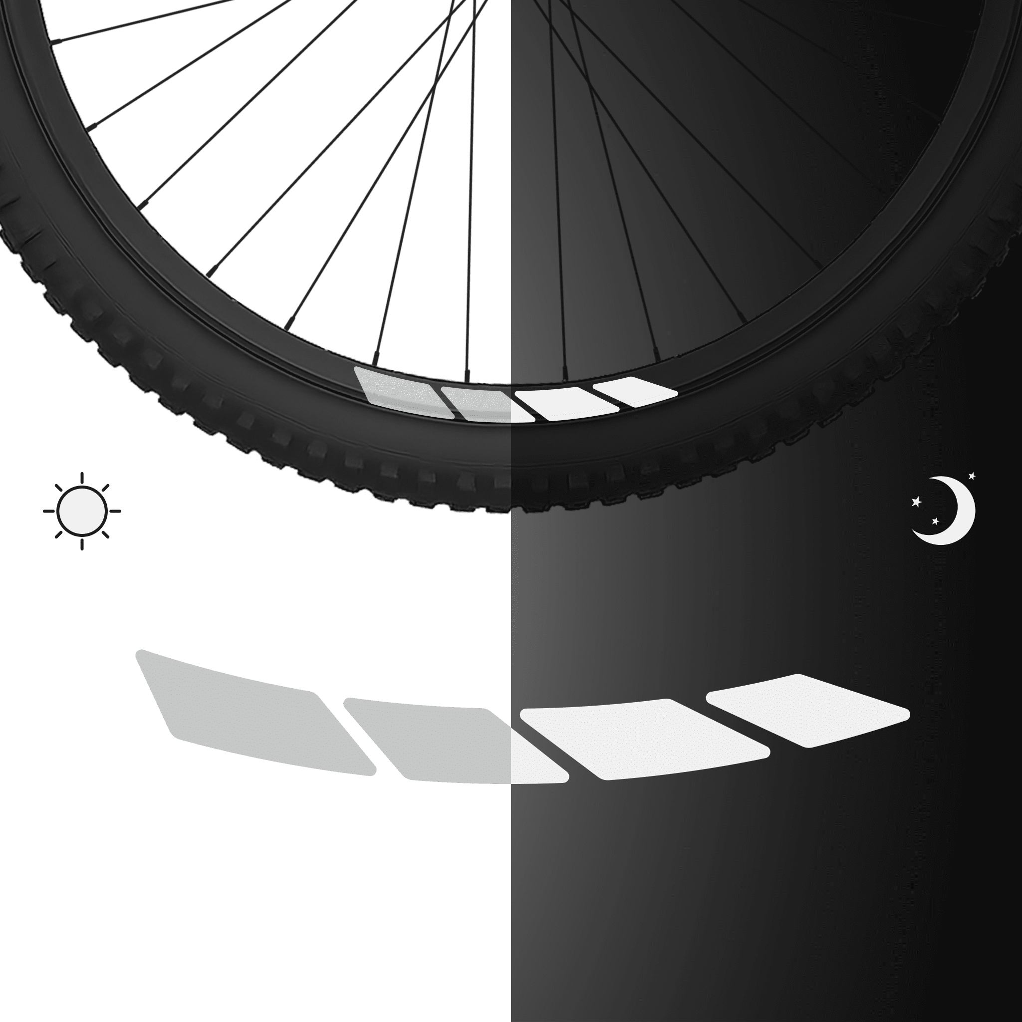 Reflektierende Felgenaufkleber  Sicherheits-Sticker frs Fahrrad | Made in  Germany | rie:sel design