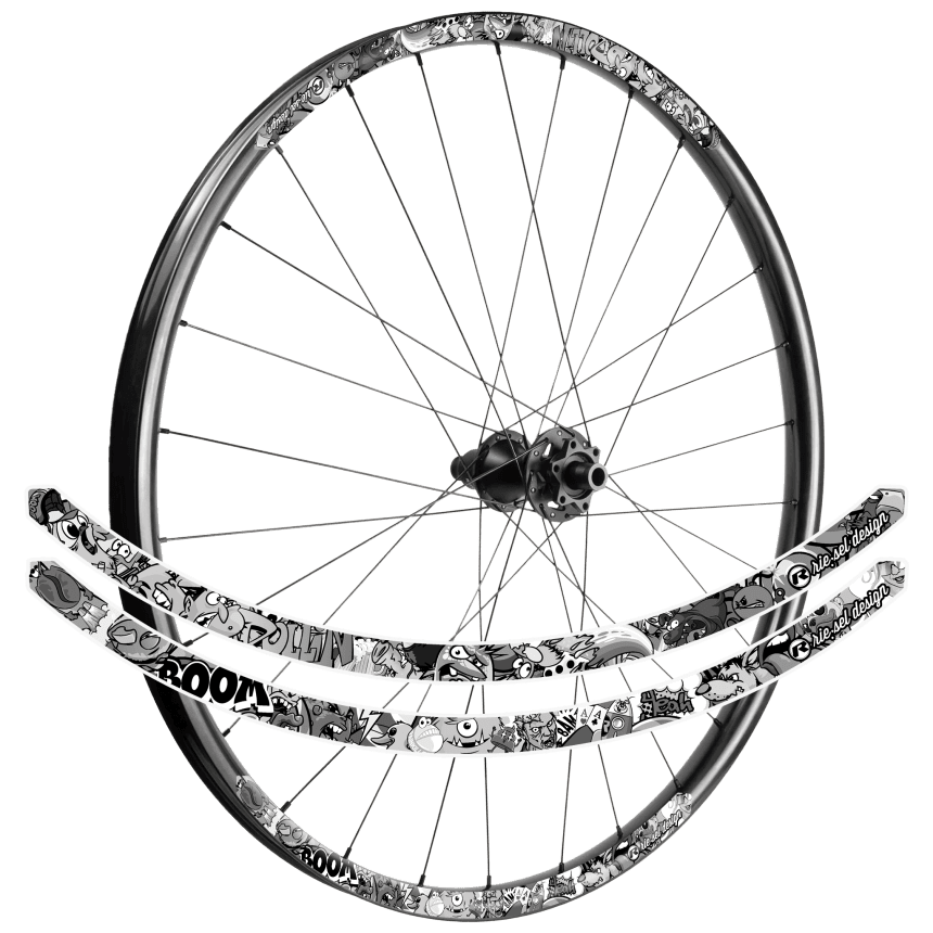 Felgenaufkleber stickerbomb ultra black