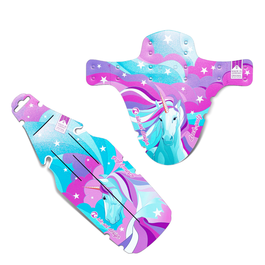 Mudguard Set Kids - Design unicorn glitter