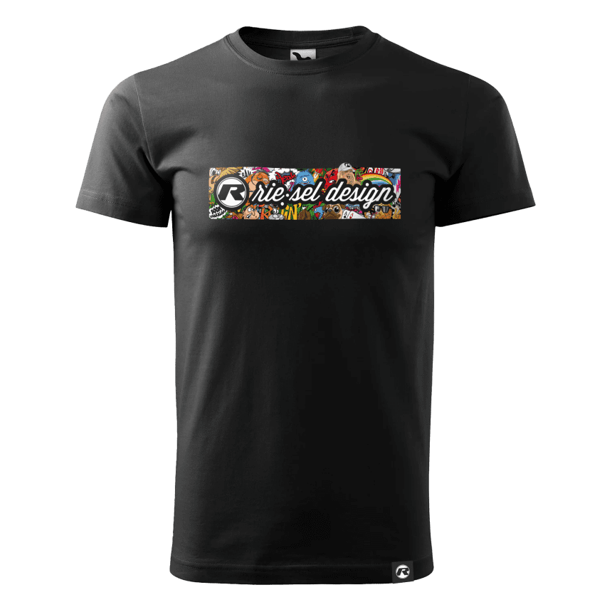 T-Shirt "rie:sel design" schwarz/bunt
