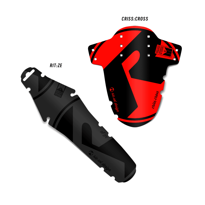 Mudguard Set Gravel - Design red