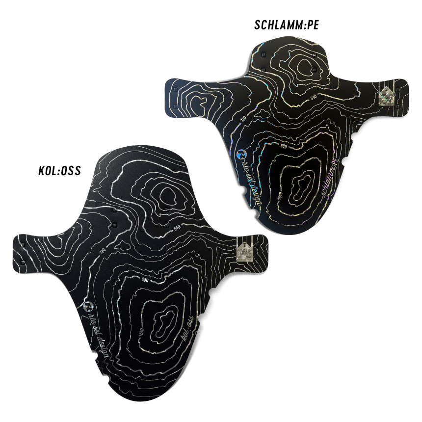 Mudguard Set MTB schlamm:PE & kol:oss – Design höhenlinien
