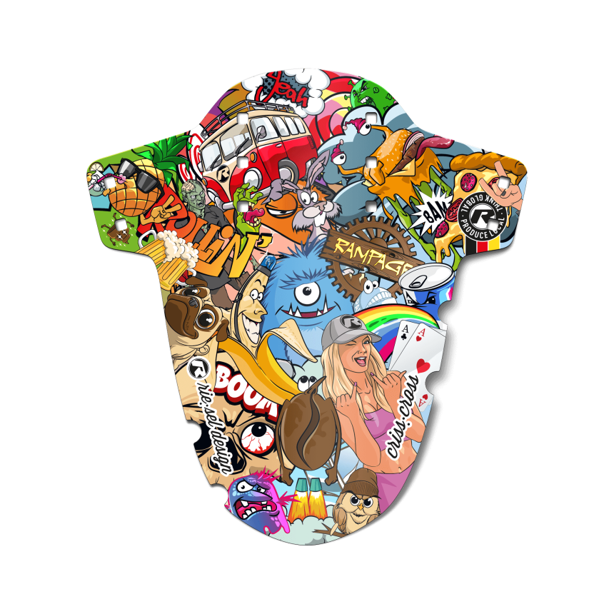 Mudguard Gravel criss:cross - Design stickerbomb eyecatcher