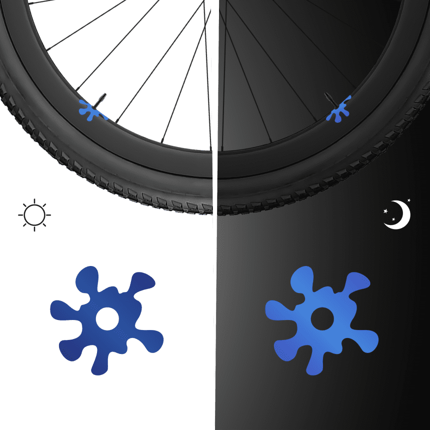 Ventillochaufkleber re:flex blue