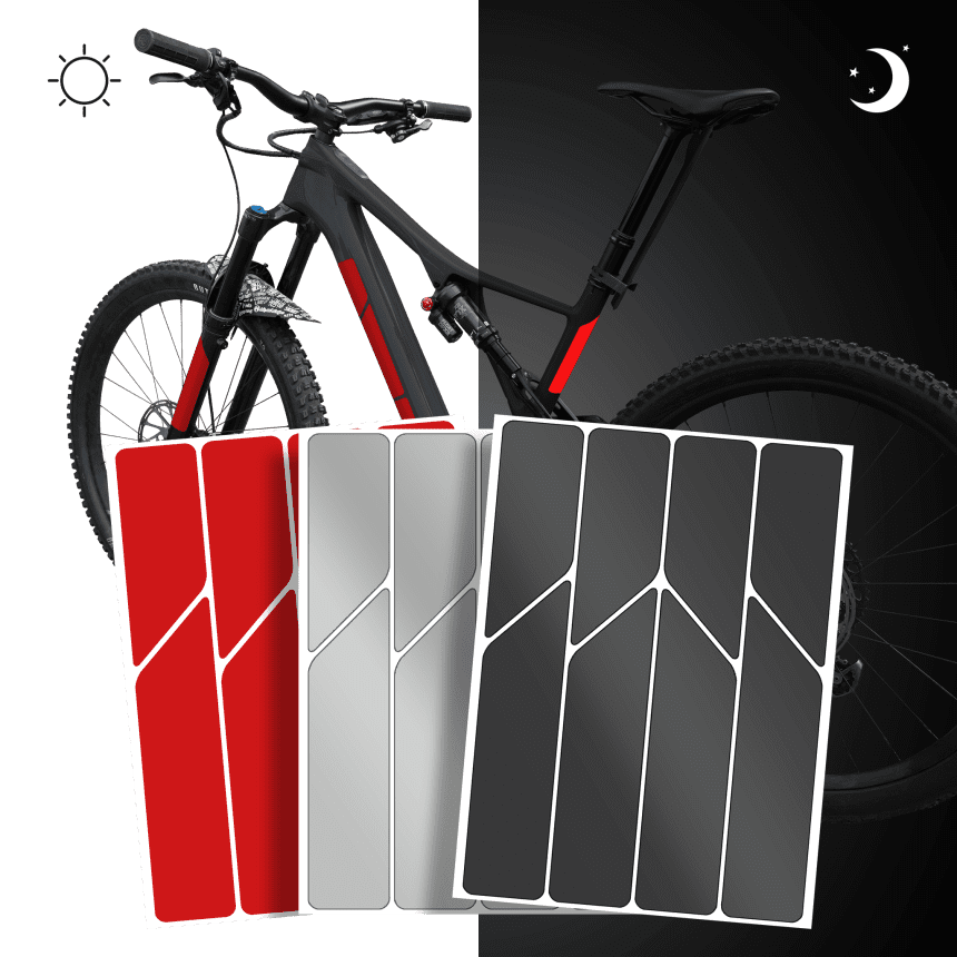 Reflektierende Fahrrad Aufkleber für den Rahmen – re:flex frame