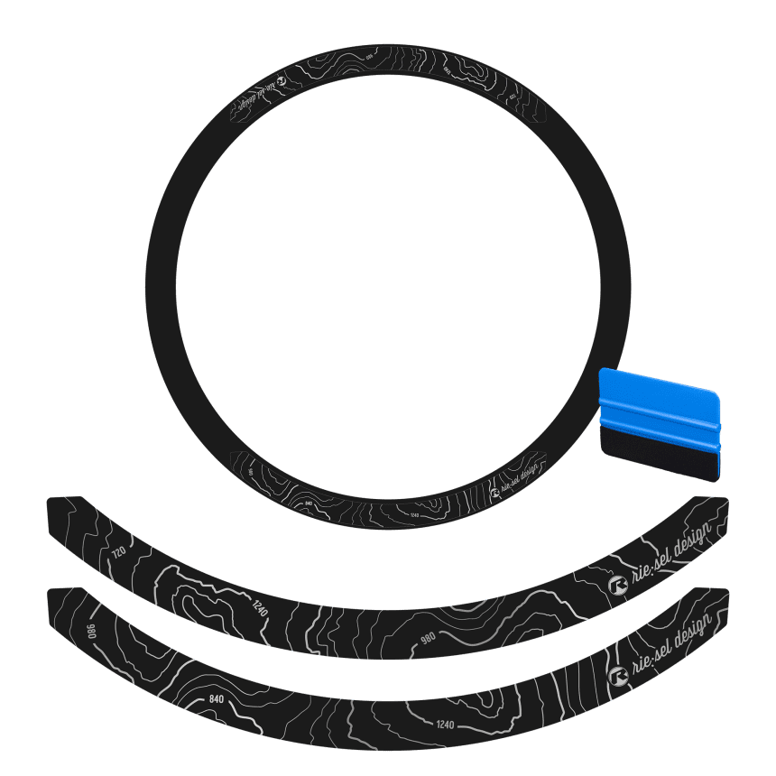 Felgenaufkleber höhenlinien 40 mm