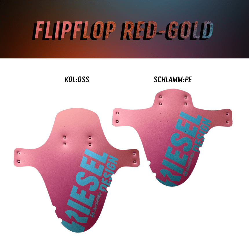 Mudguard Set MTB schlamm:PE & kol:oss – Design red-gold