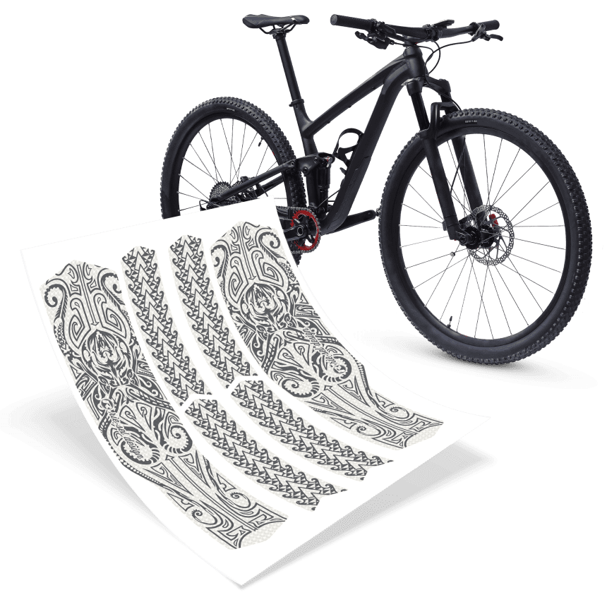 Rahmenschutzfolie Hinterbau chain:TAPE 3000 – Design maori grey