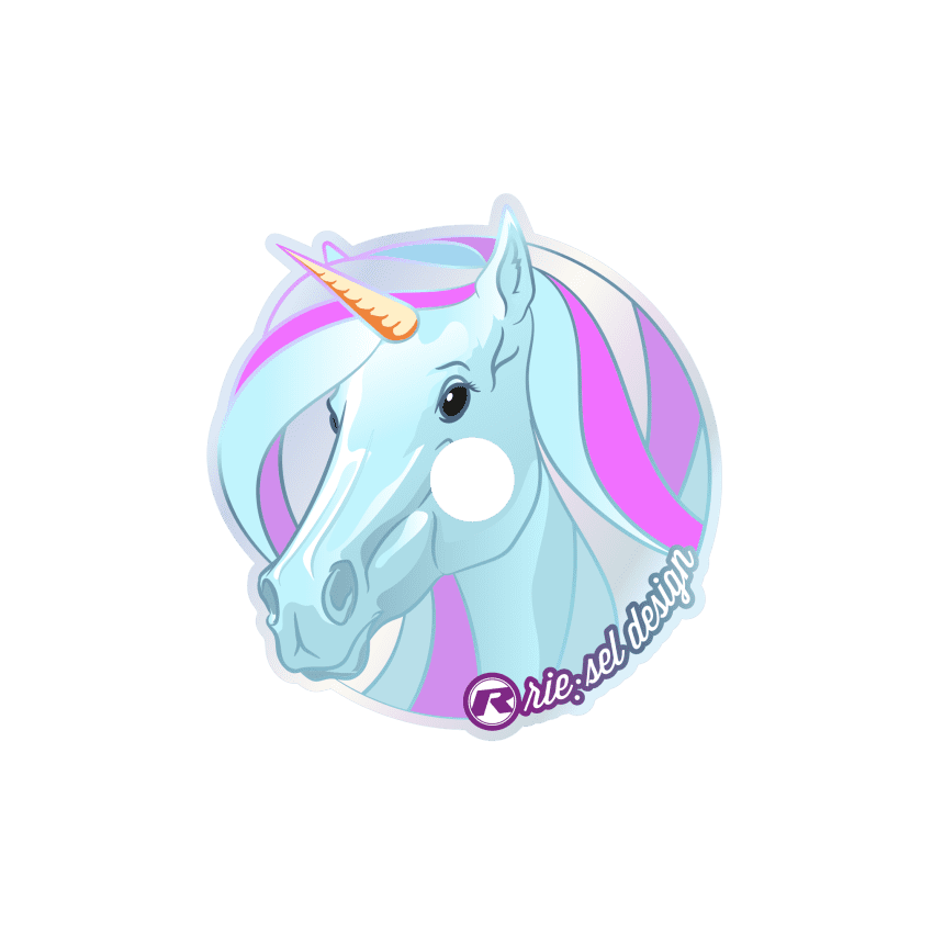 Ventillochaufkleber unicorn