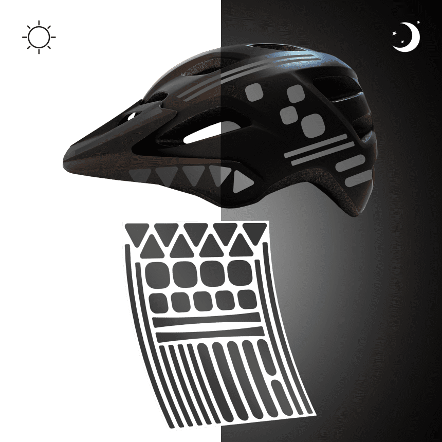 Reflektierende Aufkleber fürs Fahrrad – re:flex anywhere stealth