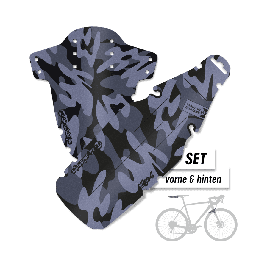 Gravel Schutzblech Set XL für vorne & hinten - Design camo mk