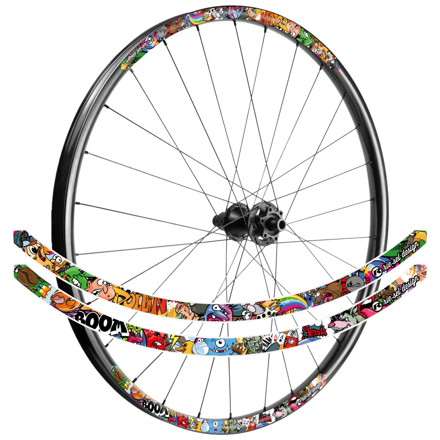Felgenaufkleber stickerbomb 25 mm