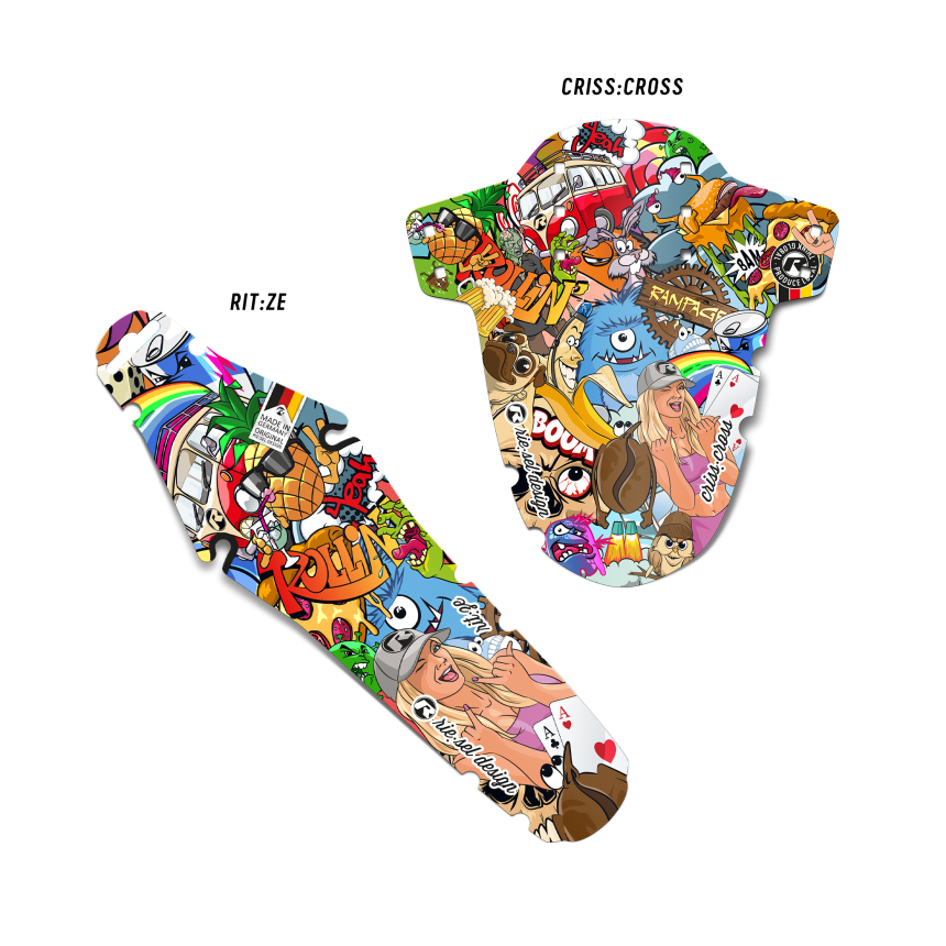 Mudguard Set Gravel - Design stickerbomb eyecatcher