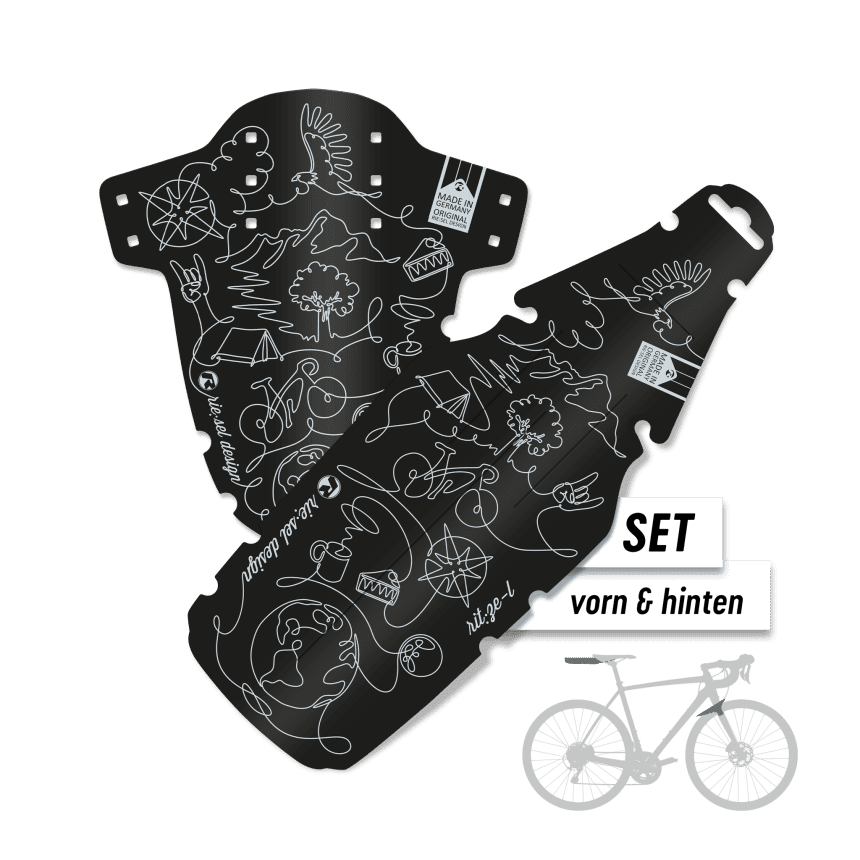 Gravel Schutzblech Set XL für vorne & hinten | Design journey