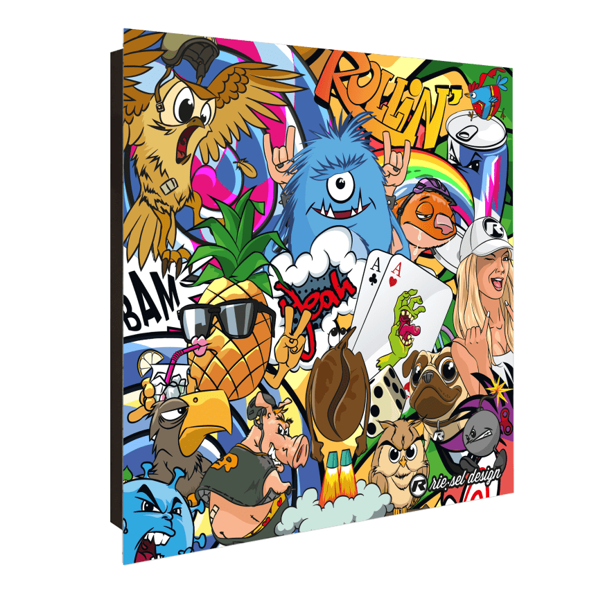 Schlüsselkasten stickerbomb