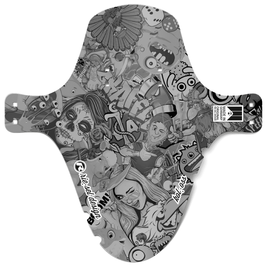 Mudguard kol:oss stickerbomb ultra black