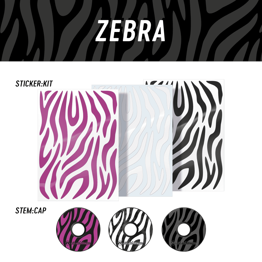 Bundle stem:cap & sticker:kit Zebra