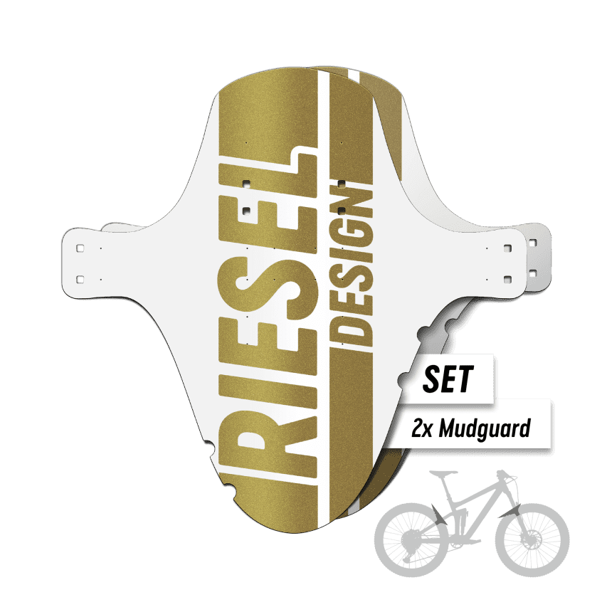 Mudguard Set MTB – Design white-gold