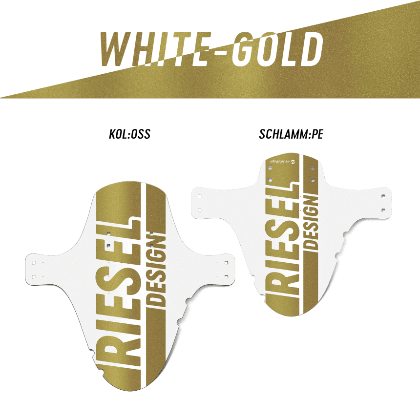 Mudguard Set MTB schlamm:PE & kol:oss – Design white-gold