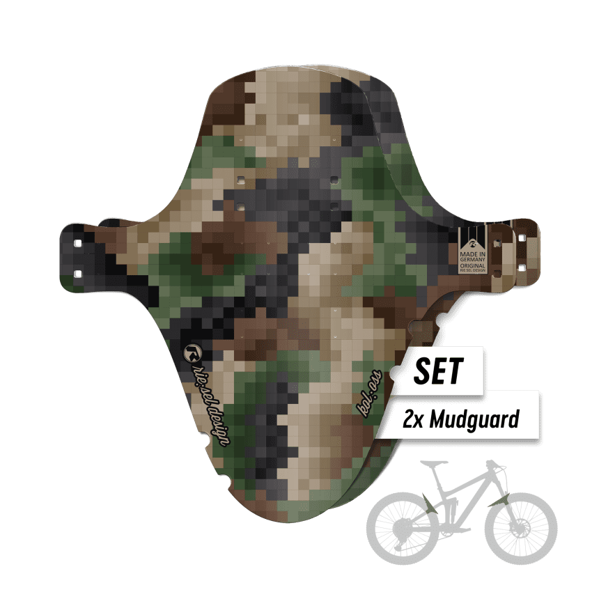 Mudguard Set MTB – Design pixel camo
