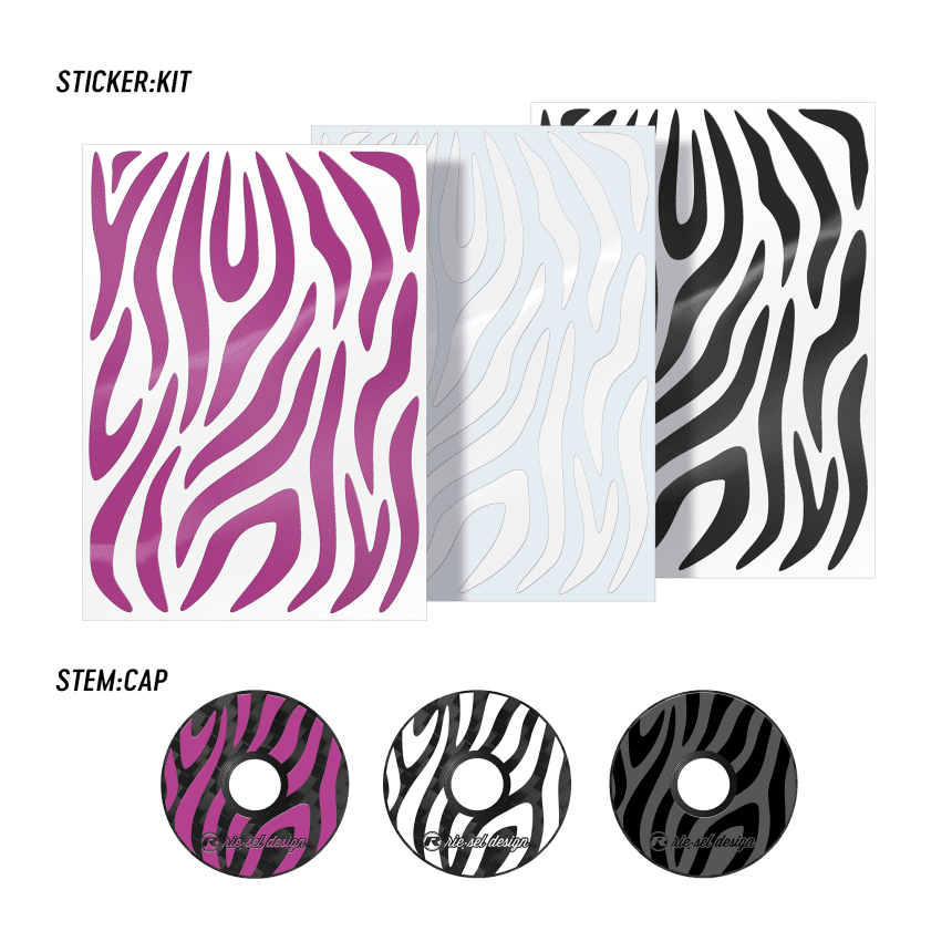 Bundle stem:cap & sticker:kit Zebra