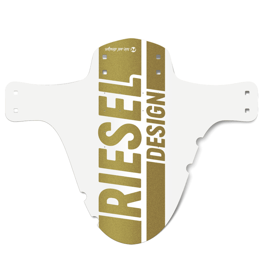 Mudguard MTB schlamm:PE - Design white-gold