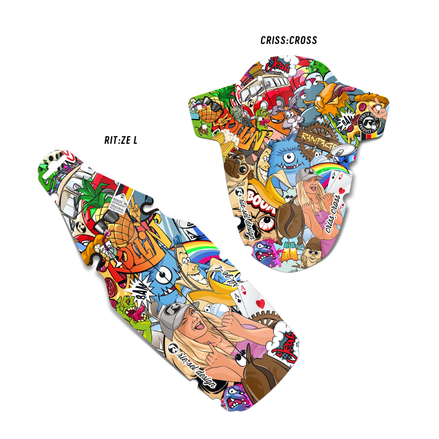 Mudguard Set Gravel - Design stickerbomb eyecatcher